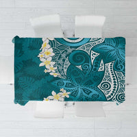 Cyan Polynesian Tribal Frangipani Tropical Vibe Tablecloth LT14 Cyan - Polynesian Pride