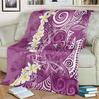 Pink Polynesian Tribal Frangipani Tropical Vibe Blanket LT14 - Polynesian Pride