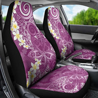 Pink Polynesian Tribal Frangipani Tropical Vibe Car Seat Cover