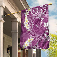 Pink Polynesian Tribal Frangipani Tropical Vibe Garden Flag LT14 House Flag Pink - Polynesian Pride