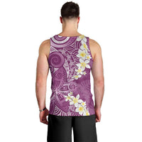Pink Polynesian Tribal Frangipani Tropical Vibe Men Tank Top LT14 - Polynesian Pride