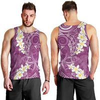 Pink Polynesian Tribal Frangipani Tropical Vibe Men Tank Top LT14 - Polynesian Pride