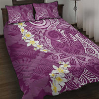 Pink Polynesian Tribal Frangipani Tropical Vibe Quilt Bed Set LT14 Pink - Polynesian Pride