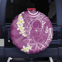 Pink Polynesian Tribal Frangipani Tropical Vibe Spare Tire Cover LT14 No hole Pink - Polynesian Pride