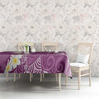 Pink Polynesian Tribal Frangipani Tropical Vibe Tablecloth LT14 - Polynesian Pride