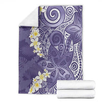 Violet Polynesian Tribal Frangipani Tropical Vibe Blanket LT14 - Polynesian Pride