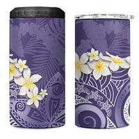 Violet Polynesian Tribal Frangipani Tropical Vibe 4 in 1 Can Cooler Tumbler LT14 One Size: 16 oz Violet - Polynesian Pride