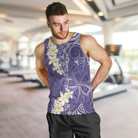 Violet Polynesian Tribal Frangipani Tropical Vibe Men Tank Top LT14 Violet - Polynesian Pride