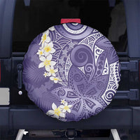 Violet Polynesian Tribal Frangipani Tropical Vibe Spare Tire Cover LT14 No hole Violet - Polynesian Pride