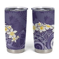 Violet Polynesian Tribal Frangipani Tropical Vibe Tumbler Cup LT14 Violet - Polynesian Pride