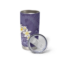Violet Polynesian Tribal Frangipani Tropical Vibe Tumbler Cup LT14 - Polynesian Pride