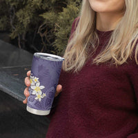 Violet Polynesian Tribal Frangipani Tropical Vibe Tumbler Cup LT14 - Polynesian Pride