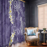 Violet Polynesian Tribal Frangipani Tropical Vibe Window Curtain LT14 - Polynesian Pride