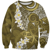 Gold Polynesian Tribal Frangipani Tropical Vibe Sweatshirt LT14 Unisex Gold - Polynesian Pride