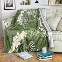 Green Polynesian Tribal Frangipani Tropical Vibe Blanket LT14 Green - Polynesian Pride