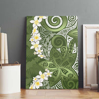 Green Polynesian Tribal Frangipani Tropical Vibe Canvas Wall Art LT14 - Polynesian Pride