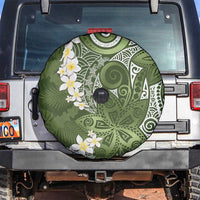 Green Polynesian Tribal Frangipani Tropical Vibe Spare Tire Cover LT14 Green - Polynesian Pride