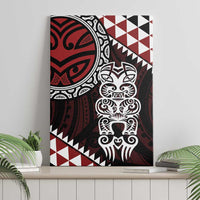 Red Aotearoa Niho Taniwha Canvas Wall Art Maori Mythology Tooth - Taniko Motifs LT14 - Polynesian Pride