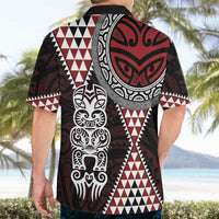 Red Aotearoa Niho Taniwha Hawaiian Shirt Maori Mythology Tooth - Taniko Motifs LT14 - Polynesian Pride