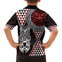 Red Aotearoa Niho Taniwha Hawaiian Shirt Maori Mythology Tooth - Taniko Motifs LT14 - Polynesian Pride