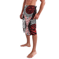 Red Aotearoa Niho Taniwha Lavalava Maori Mythology Tooth - Taniko Motifs LT14 - Polynesian Pride