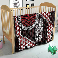 Red Aotearoa Niho Taniwha Quilt Maori Mythology Tooth - Taniko Motifs