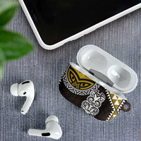 Yellow Aotearoa Niho Taniwha AirPods Case Maori Mythology Tooth - Taniko Motifs LT14 - Polynesian Pride
