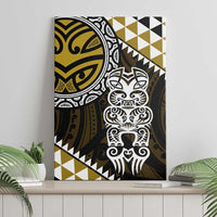 Yellow Aotearoa Niho Taniwha Canvas Wall Art Maori Mythology Tooth - Taniko Motifs LT14 - Polynesian Pride