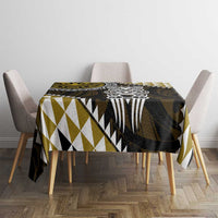 Yellow Aotearoa Niho Taniwha Tablecloth Maori Mythology Tooth - Taniko Motifs LT14 - Polynesian Pride