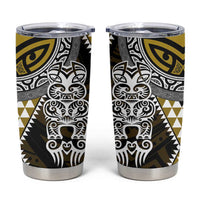 Yellow Aotearoa Niho Taniwha Tumbler Cup Maori Mythology Tooth - Taniko Motifs LT14 Yellow - Polynesian Pride