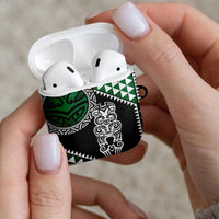 Green Aotearoa Niho Taniwha AirPods Case Maori Mythology Tooth - Taniko Motifs LT14 - Polynesian Pride