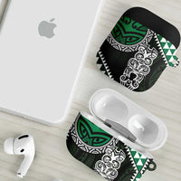 Green Aotearoa Niho Taniwha AirPods Case Maori Mythology Tooth - Taniko Motifs LT14 - Polynesian Pride