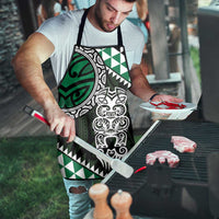 Green Aotearoa Niho Taniwha Apron Maori Mythology Tooth - Taniko Motifs - Polynesian Pride