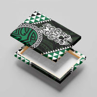 Green Aotearoa Niho Taniwha Canvas Wall Art Maori Mythology Tooth - Taniko Motifs LT14 - Polynesian Pride