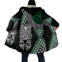 Green Aotearoa Niho Taniwha Cloak Maori Mythology Tooth - Taniko Motifs - Polynesian Pride