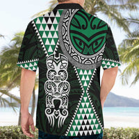 Green Aotearoa Niho Taniwha Hawaiian Shirt Maori Mythology Tooth - Taniko Motifs LT14 - Polynesian Pride