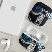 Blue Aotearoa Niho Taniwha AirPods Case Maori Mythology Tooth - Taniko Motifs LT14 - Polynesian Pride