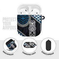 Blue Aotearoa Niho Taniwha AirPods Case Maori Mythology Tooth - Taniko Motifs LT14 - Polynesian Pride