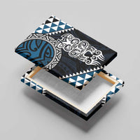 Blue Aotearoa Niho Taniwha Canvas Wall Art Maori Mythology Tooth - Taniko Motifs LT14 - Polynesian Pride