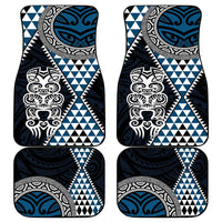 Blue Aotearoa Niho Taniwha Car Mats Maori Mythology Tooth - Taniko Motifs LT14 - Polynesian Pride
