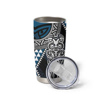 Blue Aotearoa Niho Taniwha Tumbler Cup Maori Mythology Tooth - Taniko Motifs LT14 - Polynesian Pride