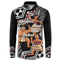 Aotearoa Kapa Haka Button Sweatshirt 2025 Festival - Traditional Maori Dance LT14 Black - Polynesian Pride