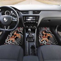 Aotearoa Kapa Haka Car Mats 2025 Festival - Traditional Maori Dance LT14 Set 2pcs - Front Black - Polynesian Pride