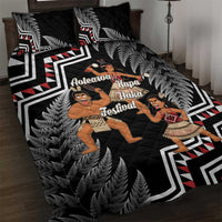 Aotearoa Kapa Haka Quilt Bed Set 2025 Festival - Traditional Maori Dance LT14 Black - Polynesian Pride