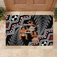 Aotearoa Kapa Haka Rubber Doormat 2025 Festival - Traditional Maori Dance LT14 Black - Polynesian Pride