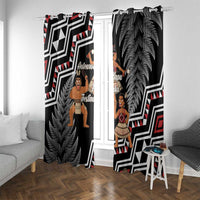 Aotearoa Kapa Haka Window Curtain 2025 Festival - Traditional Maori Dance LT14 With Grommets Black - Polynesian Pride