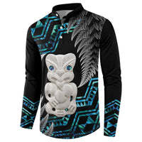 Aotearoa Taniko Paua Shell With Hei Tiki Button Sweatshirt LT14 - Polynesian Pride