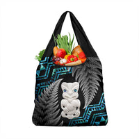 Aotearoa Taniko Paua Shell With Hei Tiki Grocery Bag LT14 1-pack One Size Black - Polynesian Pride