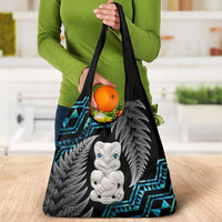 Aotearoa Taniko Paua Shell With Hei Tiki Grocery Bag LT14 - Polynesian Pride