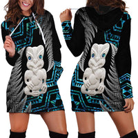 Aotearoa Taniko Paua Shell With Hei Tiki Hoodie Dress LT14 - Polynesian Pride
